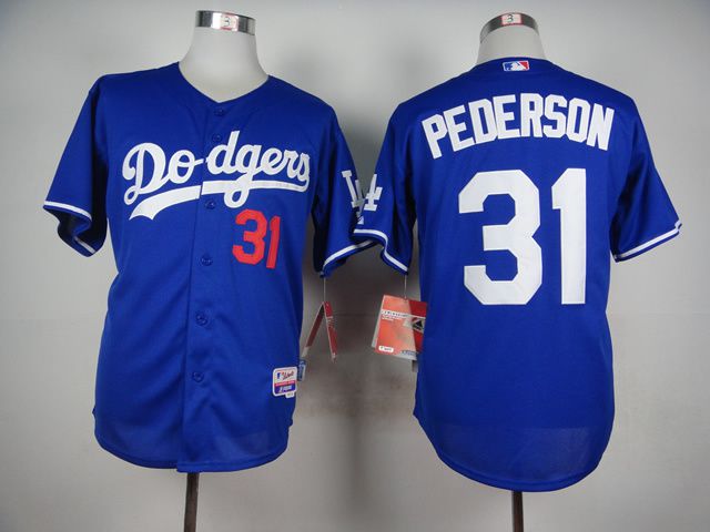 Men Los Angeles Dodgers 31 Pederson Blue MLB Jerseys